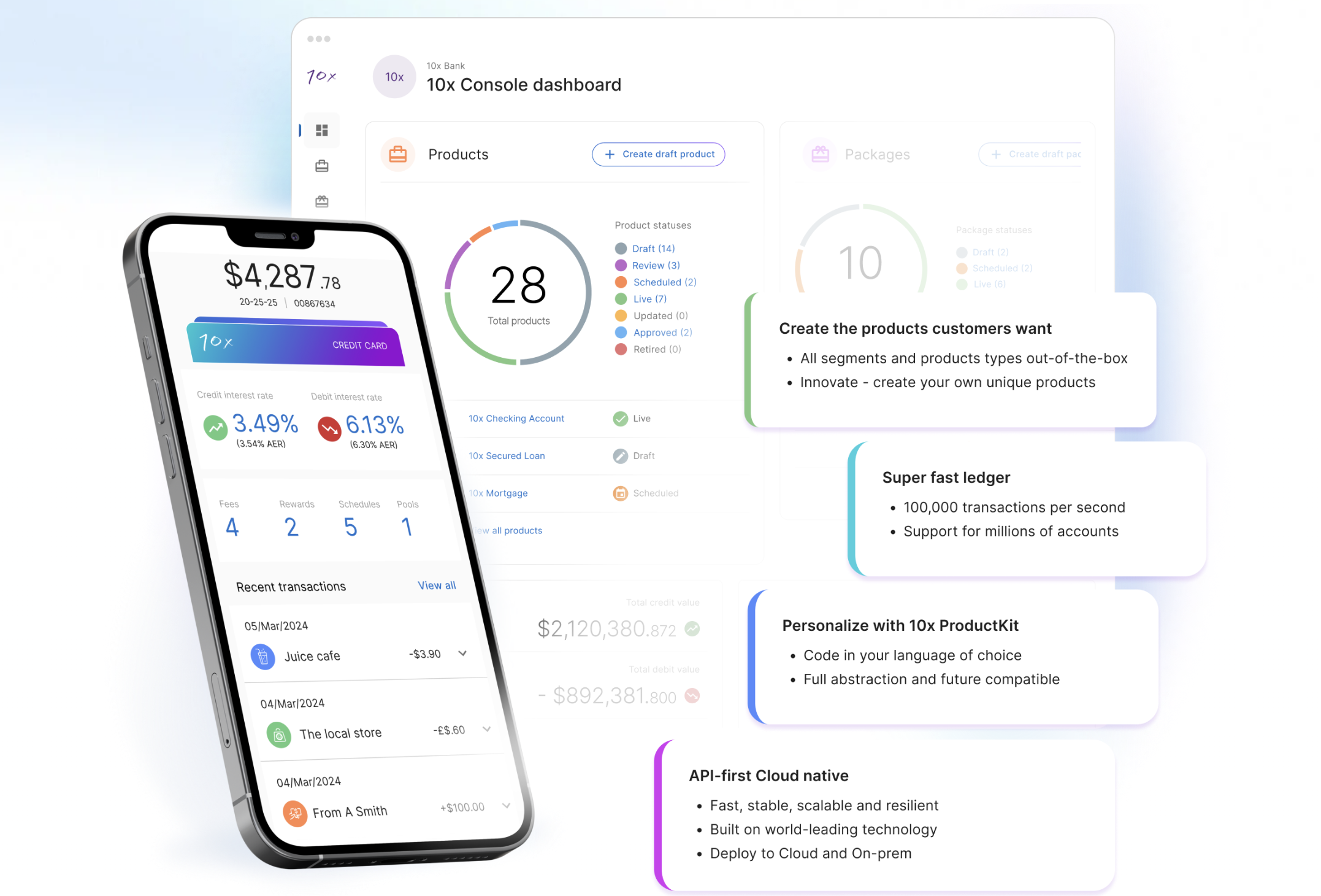 screenshot of 10x Banking